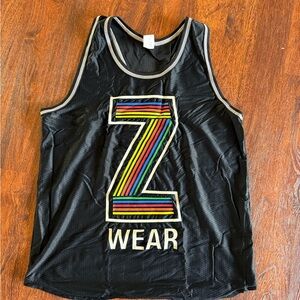 Zumba Fitness Black Tank Top with Multicolor Z Design